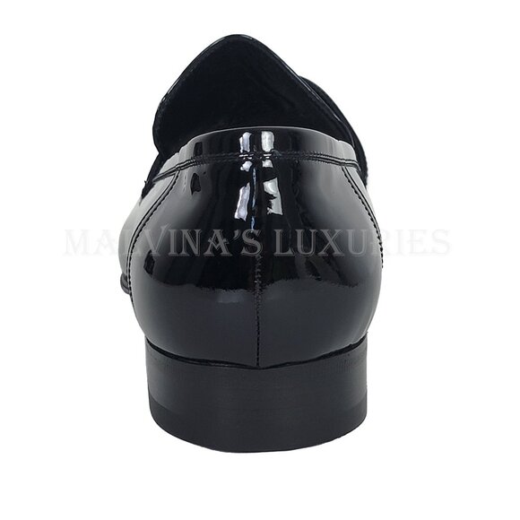 GUCCI SHOES MENS LOAFERS INTERLOCKING G LOGO BLACK LEATHER sz 12.5 US 13 - Picture 6 of 16